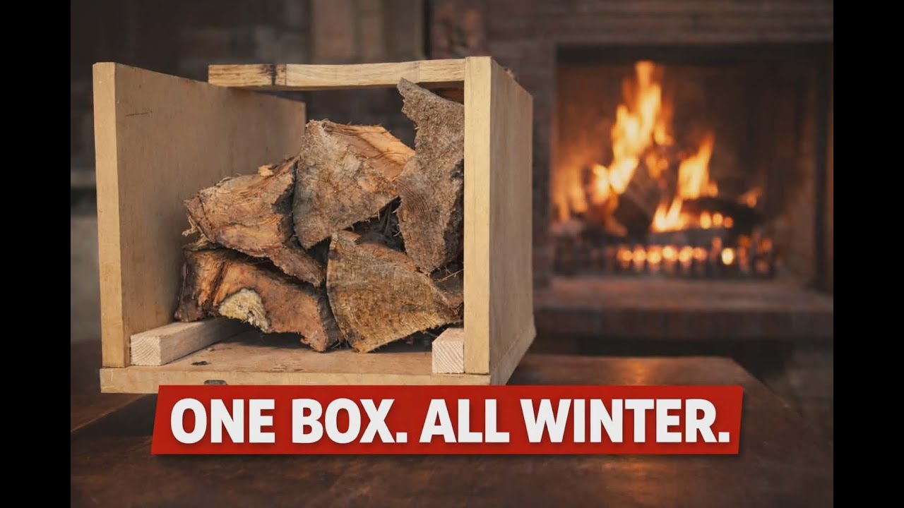 ONE BOX. ALL WINTER. | Handmade Firewood Storage for Cozy Heat