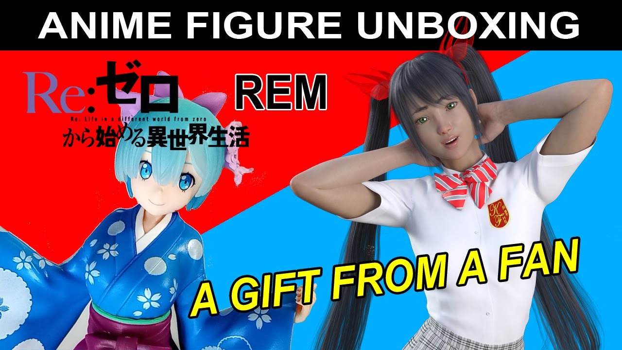 🌟Re:Zero Rem figure unboxing. Gift from a fan of my novels.