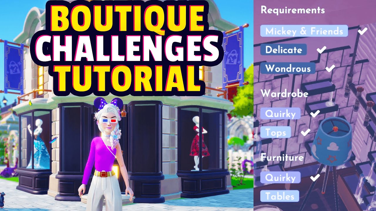 How to Complete Daisy Boutique Challenge in Disney Dreamlight Valley. Boutique Tutorial.