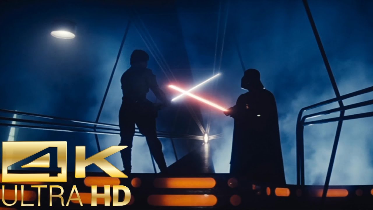 Darth Vader vs Luke Skywalker [4k UltraHD] - Star Wars: The Empire Strikes Back Fight Scene (1/2)