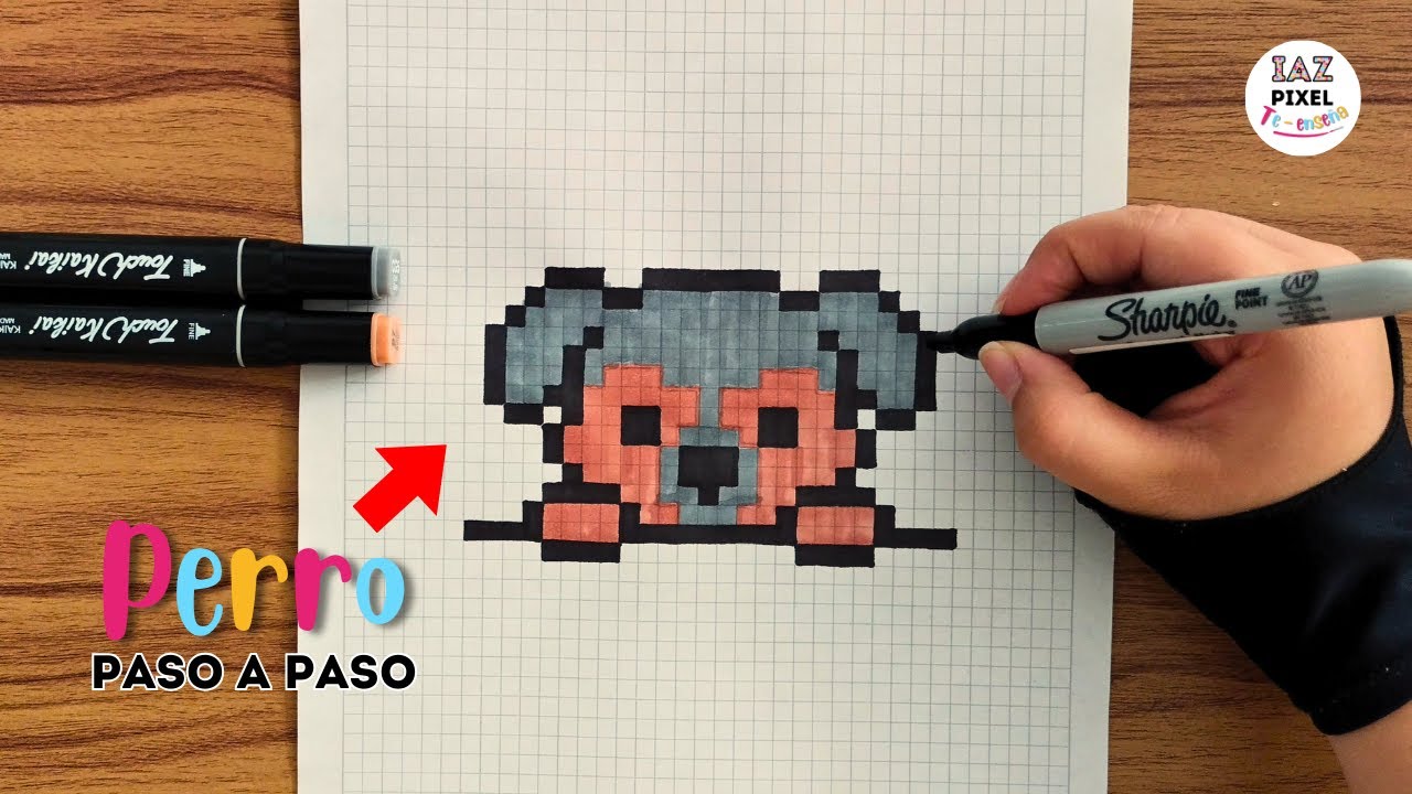 Como pintar un PERRO en PIXEL ART – Tutorial paso a paso #pixelart #perro