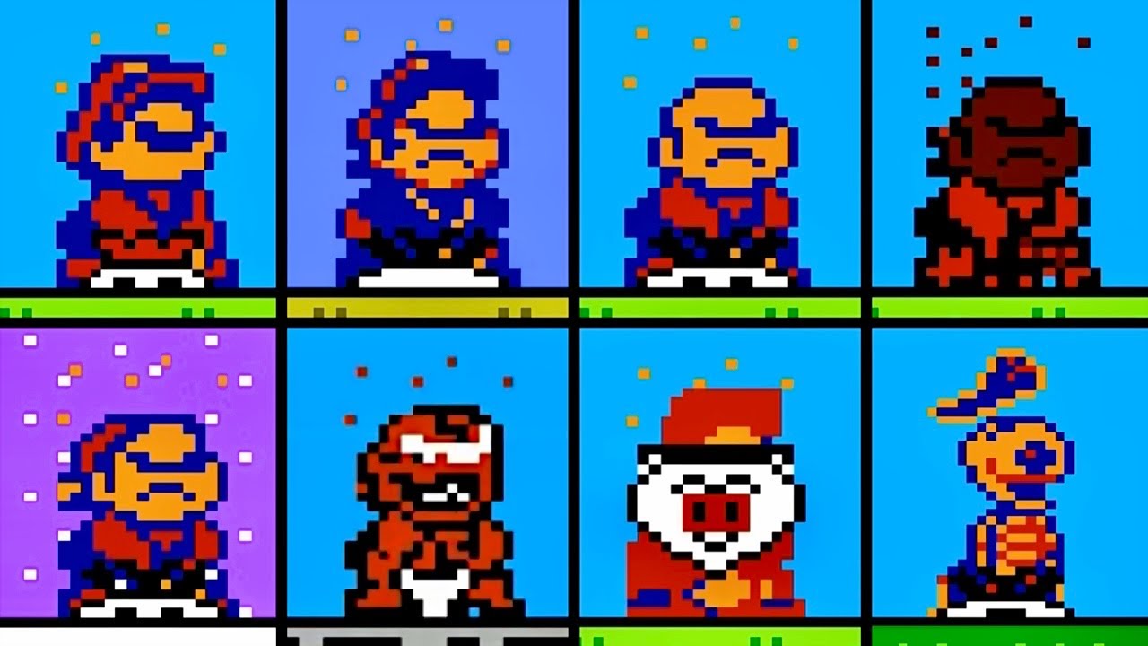 Evolution of Mario's Sprites in Super Mario Bros. 2 NES Hacks