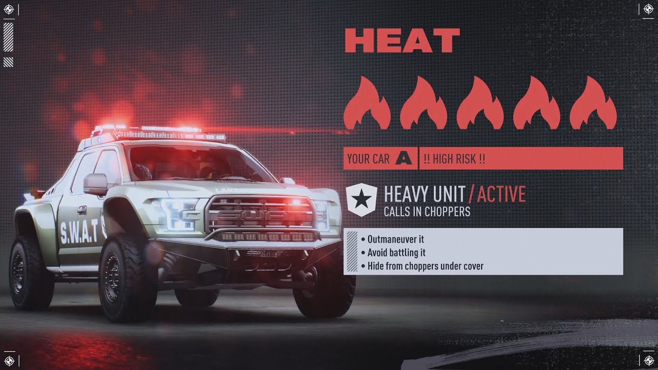 NFS Unbound - Heat Level 5 Police Chase with Low Level Car (