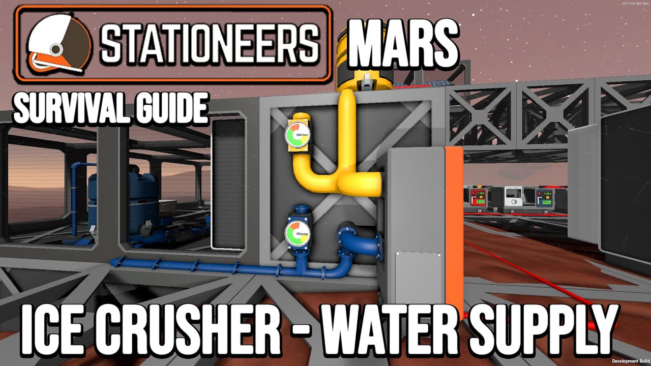 Ice Crusher and Water Delivery - Stationeers Mars Survival Getting Started Guide - ep 9 - 2021