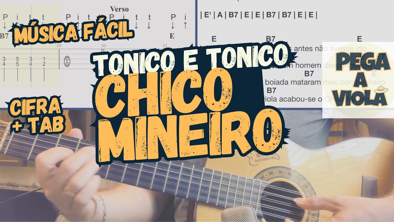 Chico mineiro - Tonico e Tinoco | Aprenda na Viola | Completo | Cifra e tab