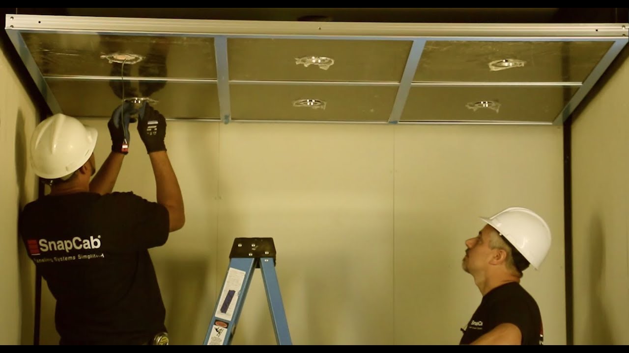 SnapCab Elevator Modular Ceiling Installation