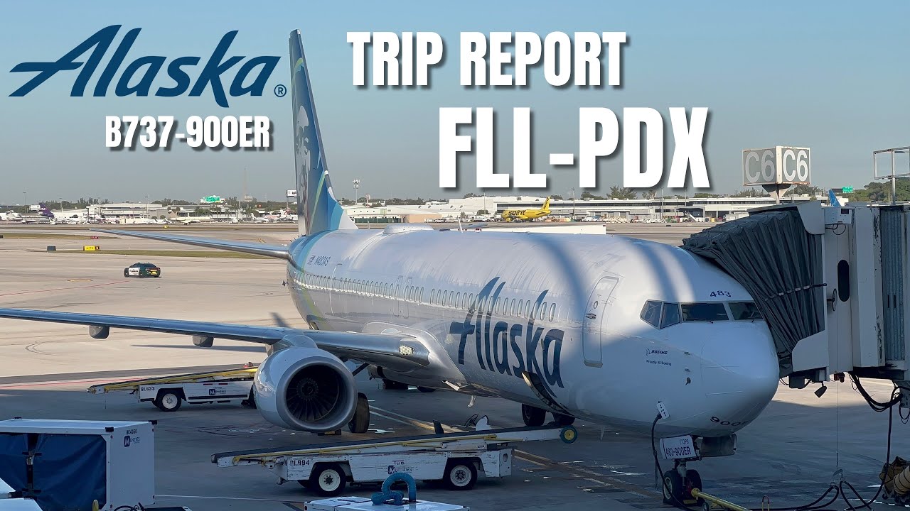 Alaska Airline B737 900ER Premuim Economy Transcontinental Experience | Fort Lauderdale to Portland