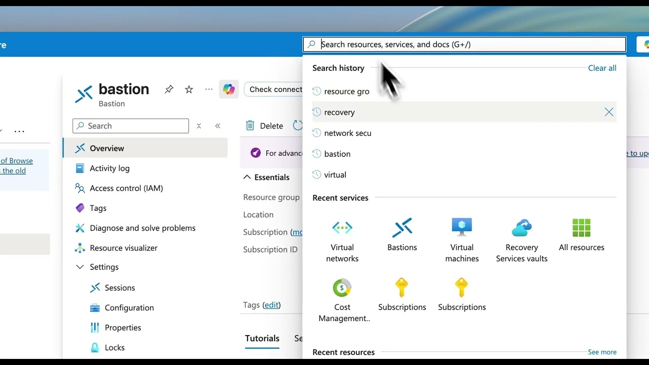 How to Connect to a VM using Azure Bastion