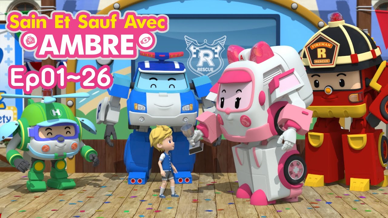 🚨Sain et Sauf avec Ambre | EP1~EP26 NON STOP | Dessin Animé pour les Enfants | Robocar POLI télé