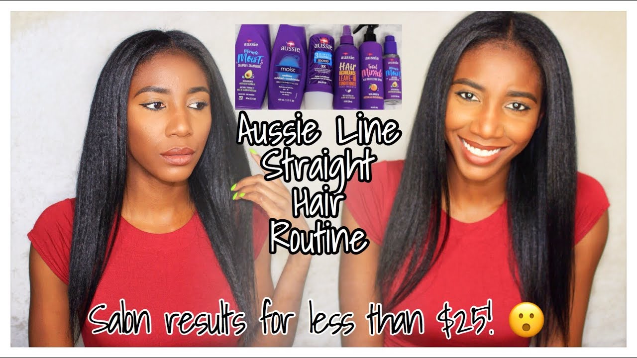 Straightening Natural Hair with Aussie Line | Simply Subrena