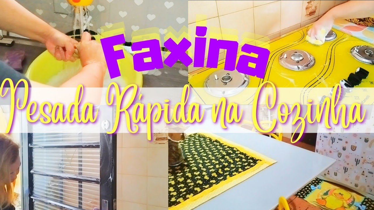 Faxina rápida na cozinha parte 1, lavei janelas e porta. Lar da Sheila Cozinha amarela 💛