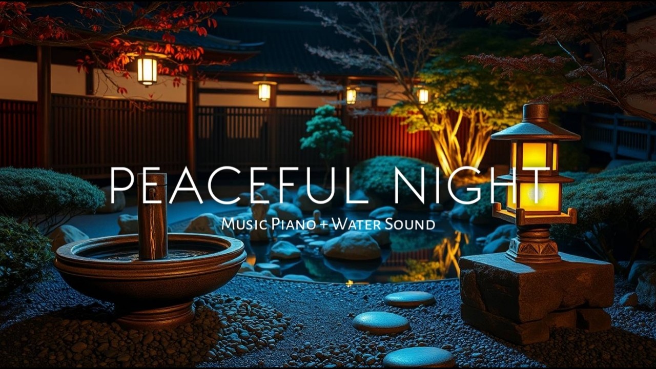 11 Hours Starry Night Garden 🌙 Lofi Piano & Gentle Nature