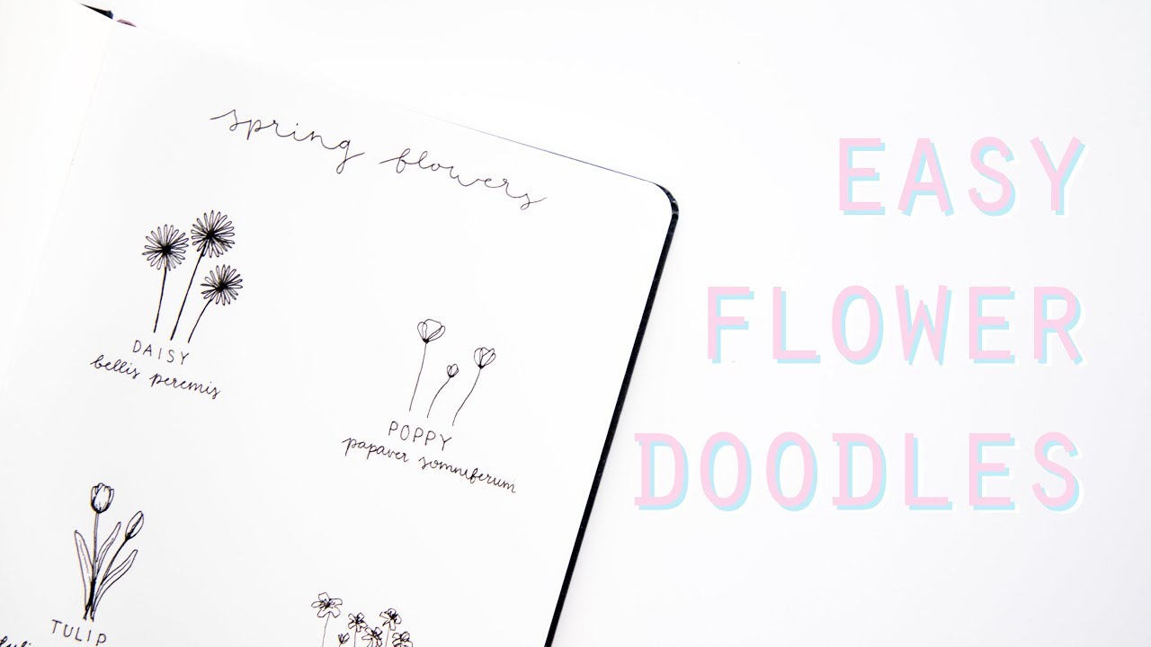 Easy flower doodle tutorial