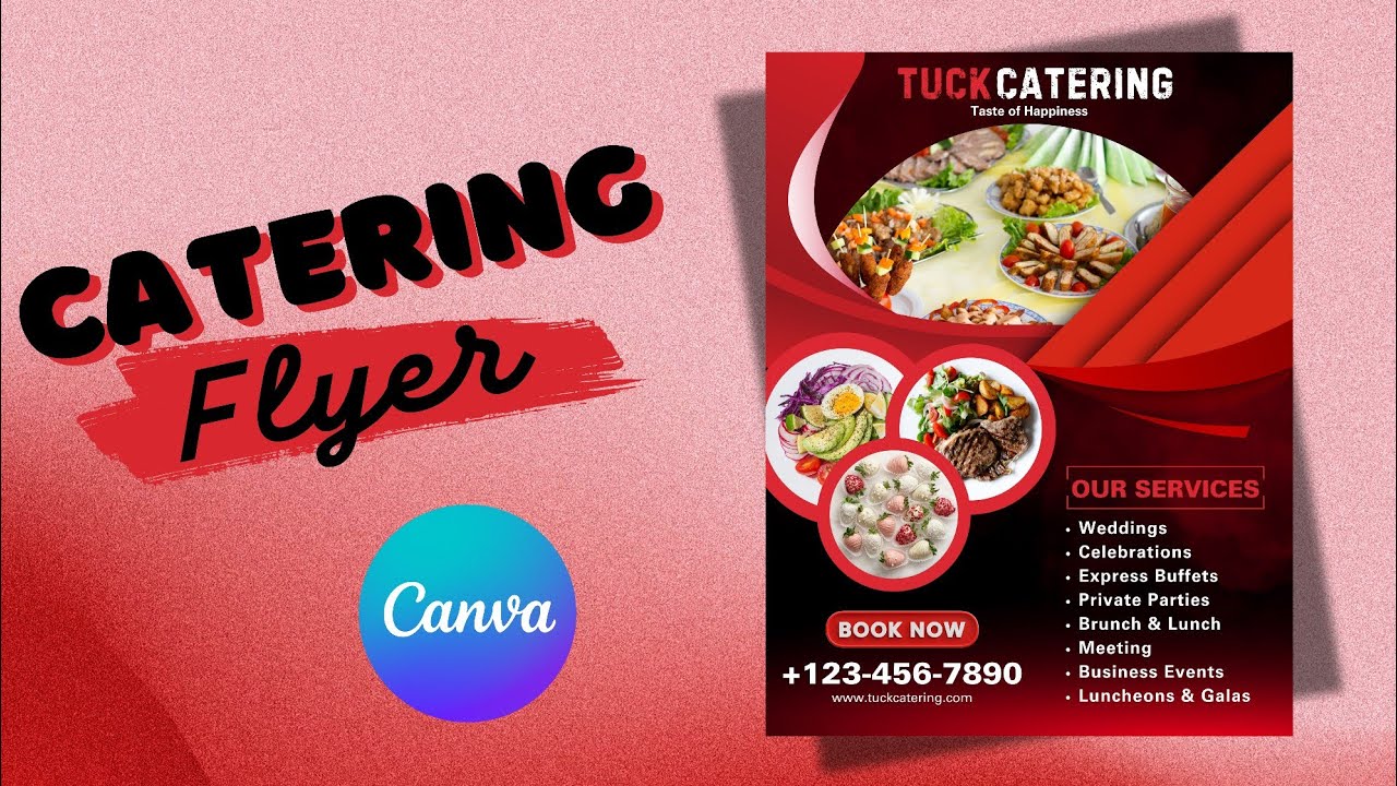 Professional Flyer Poster Design in Canva | Perfect for Chefs, Food Brands & Events Promotions