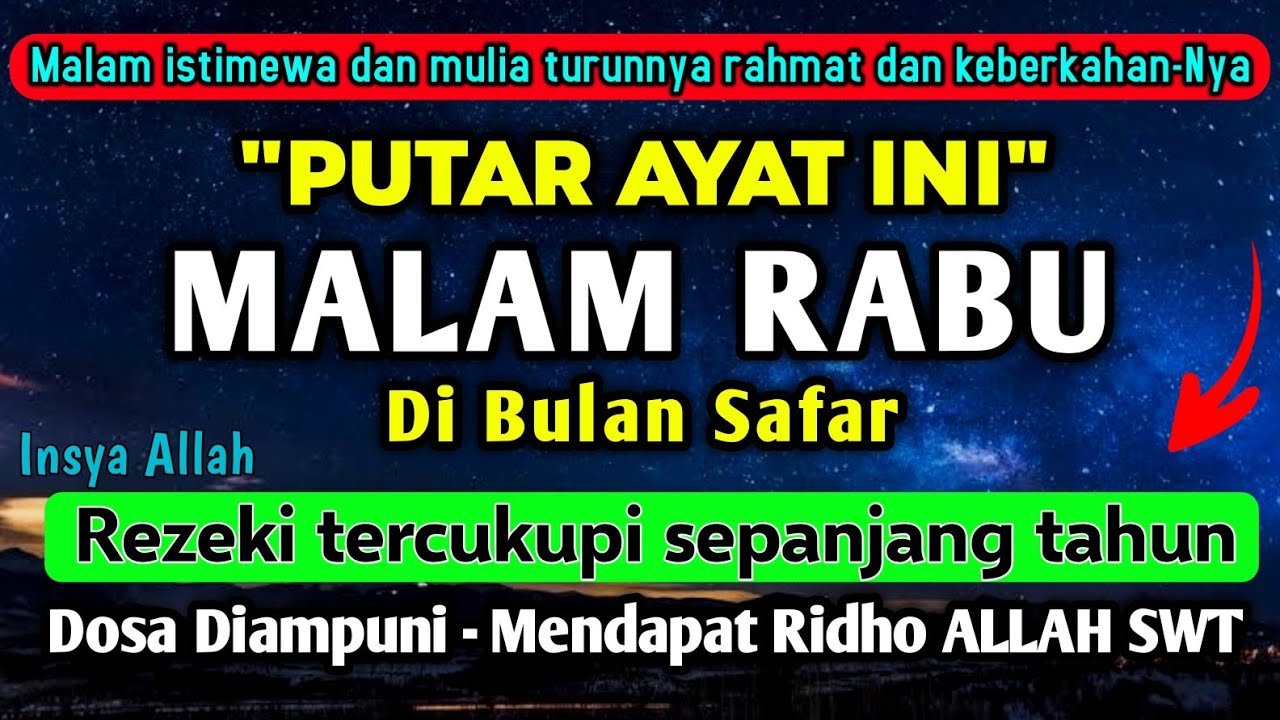 Dzikir malam Rabu Di bulan Safar,Amalan Doa bulan Safar, InsyaAllah Rezekimu Deras Sepanjang Tahun