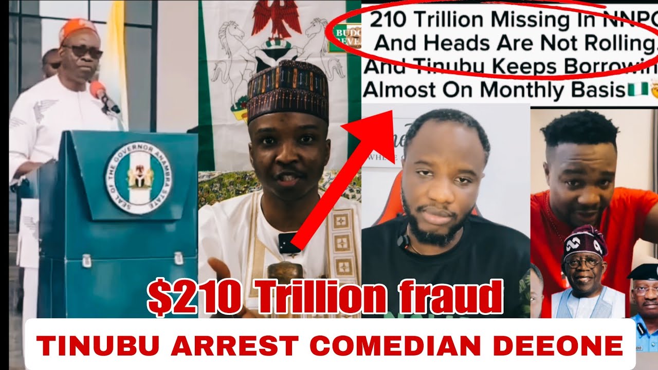Tinubu Declare Comedian Deeone Wanted  Nigerians Expose Tinubu and FG $210 Trillion Frud Exposed 