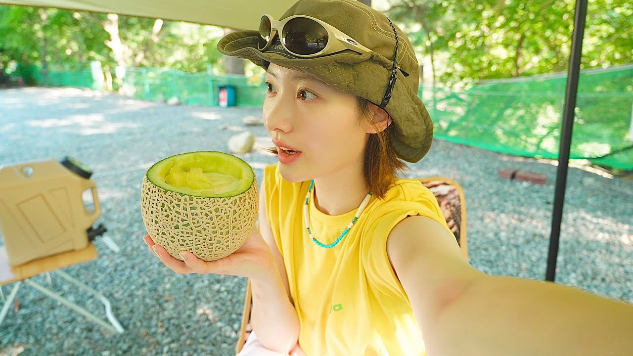 슬기로운 여름캠핑 멜론빙수에 콩국수까지!🍈｜디펜더차박｜솔로캠핑｜캠핑브이로그