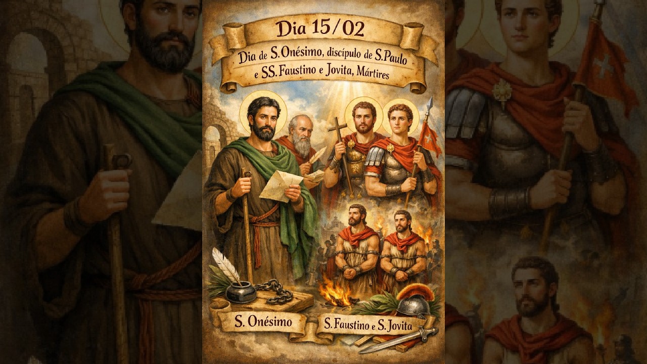 Dia 15/02 dia de S. Onésimo e SS. Faustino e Jovita