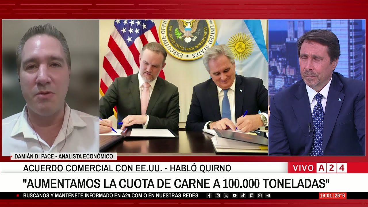 🔴 ACUERDO COMERCIAL CON ESTADOS UNIDOS: HABLÓ QUIRNO