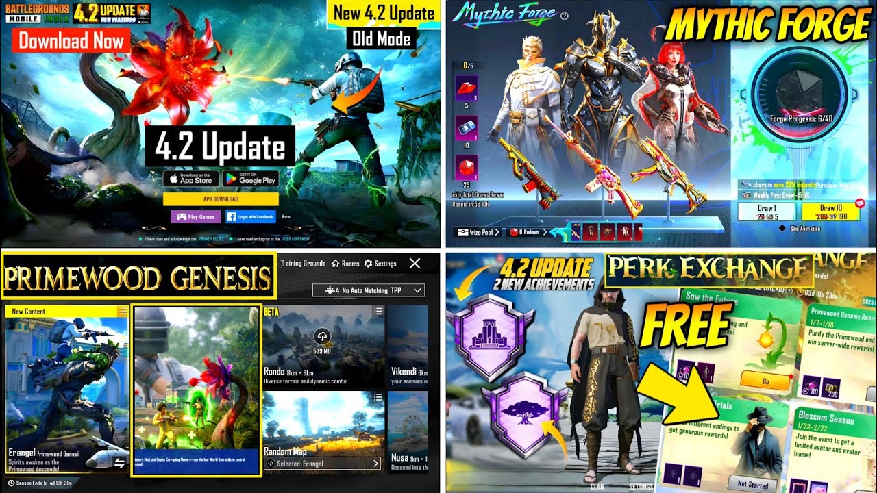 FINALLY 4.2 UPDATE IS HERE | 4.2 UPDATE MYTHIC FORGE | HOW TO DOWNLOAD 4.2 UPDATE | BGMI 4.2 UPDATE