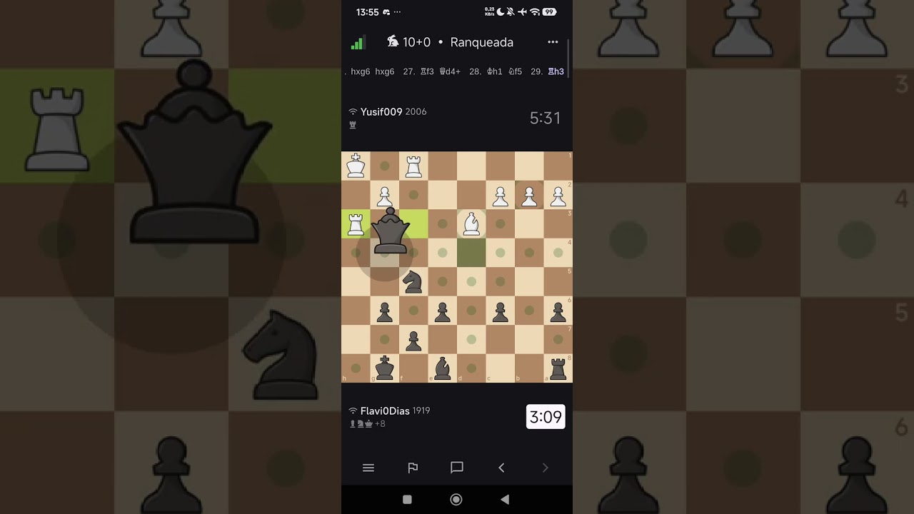 Jogando uma partida Rápida Lichess 