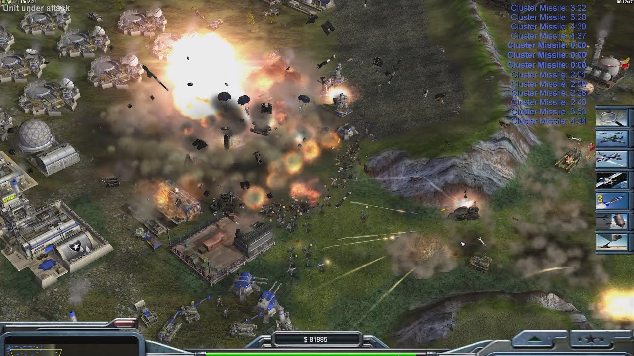 USA Armor ( Shockwave Mod ) - Command & Conquer Generals Zero Hour - 1 vs 6 HARD Gameplay