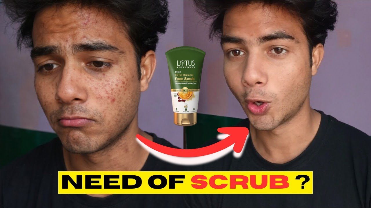 Lotus face scrub 💯 | Face scrub for men | Men skin care 