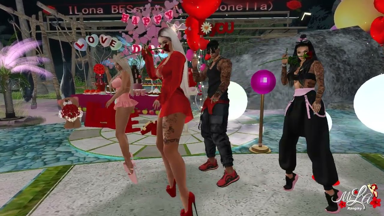 Second life. Valentine's Day.  Клуб STORM.  Dance show ~ 7 NEBO ~