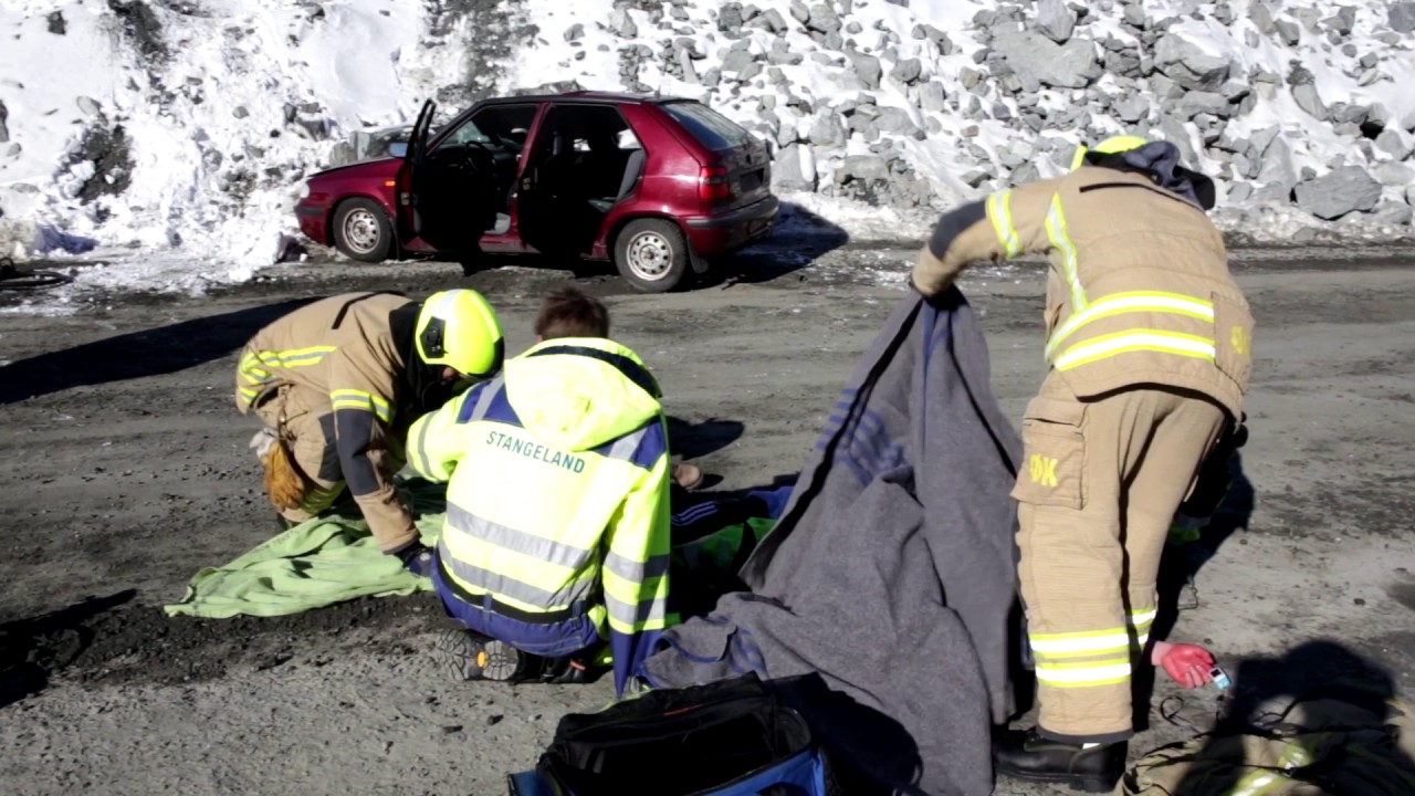 Beredskapsøvelse E134 Myntbrua Trollerudmoen