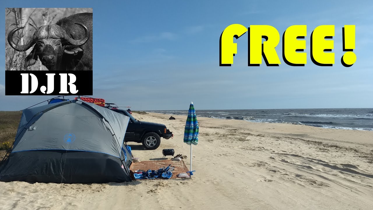 Free Camping at Rutherford Beach Louisiana - Jeep Cherokee XJ Boondocking