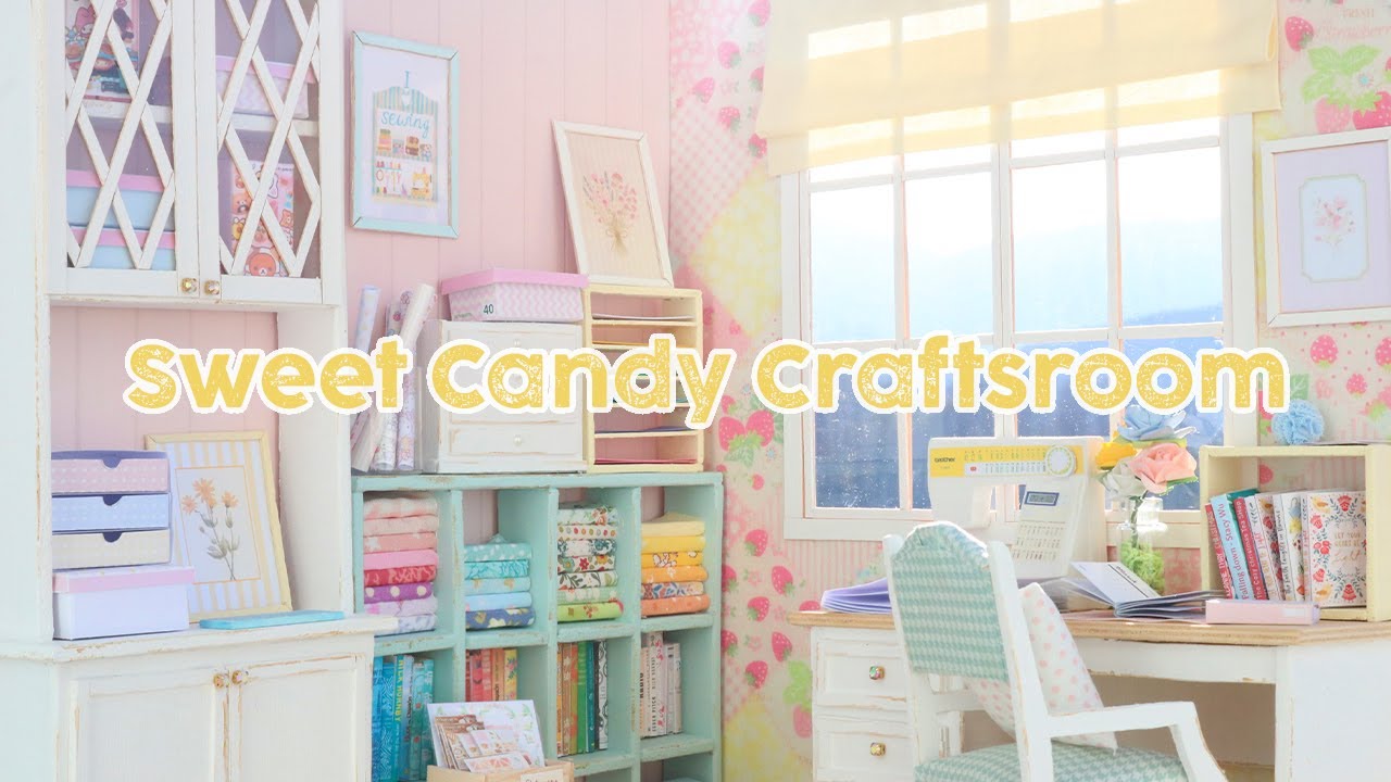 Soft Candy Craftsroom 1/6 scale handmade miniature dollhouse by Nerea Pozo