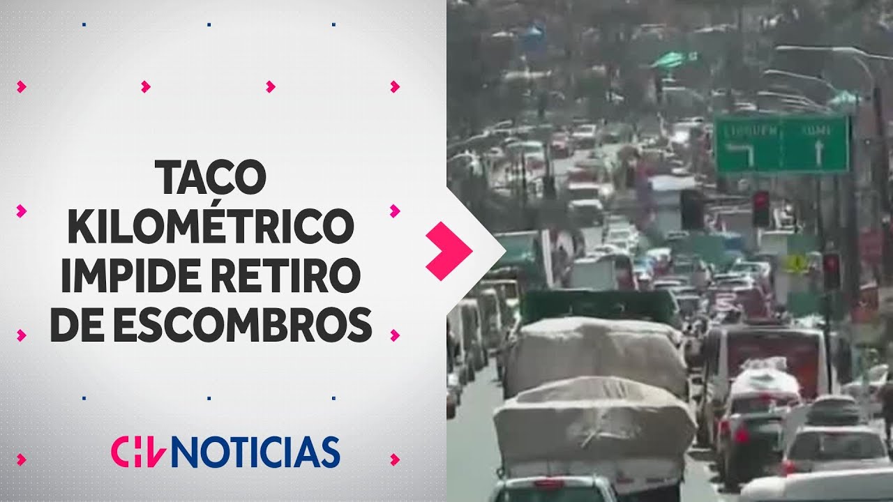 Taco kilométrico impide retiro de escombros en Biobío: autoridades anuncian medidas de orden vial