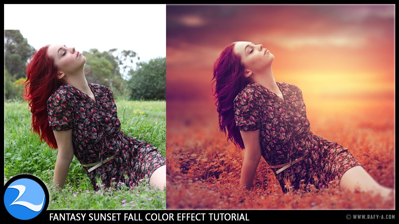 Photoshop CC Tutorial - Fantasy Sunset Fall Color Effects