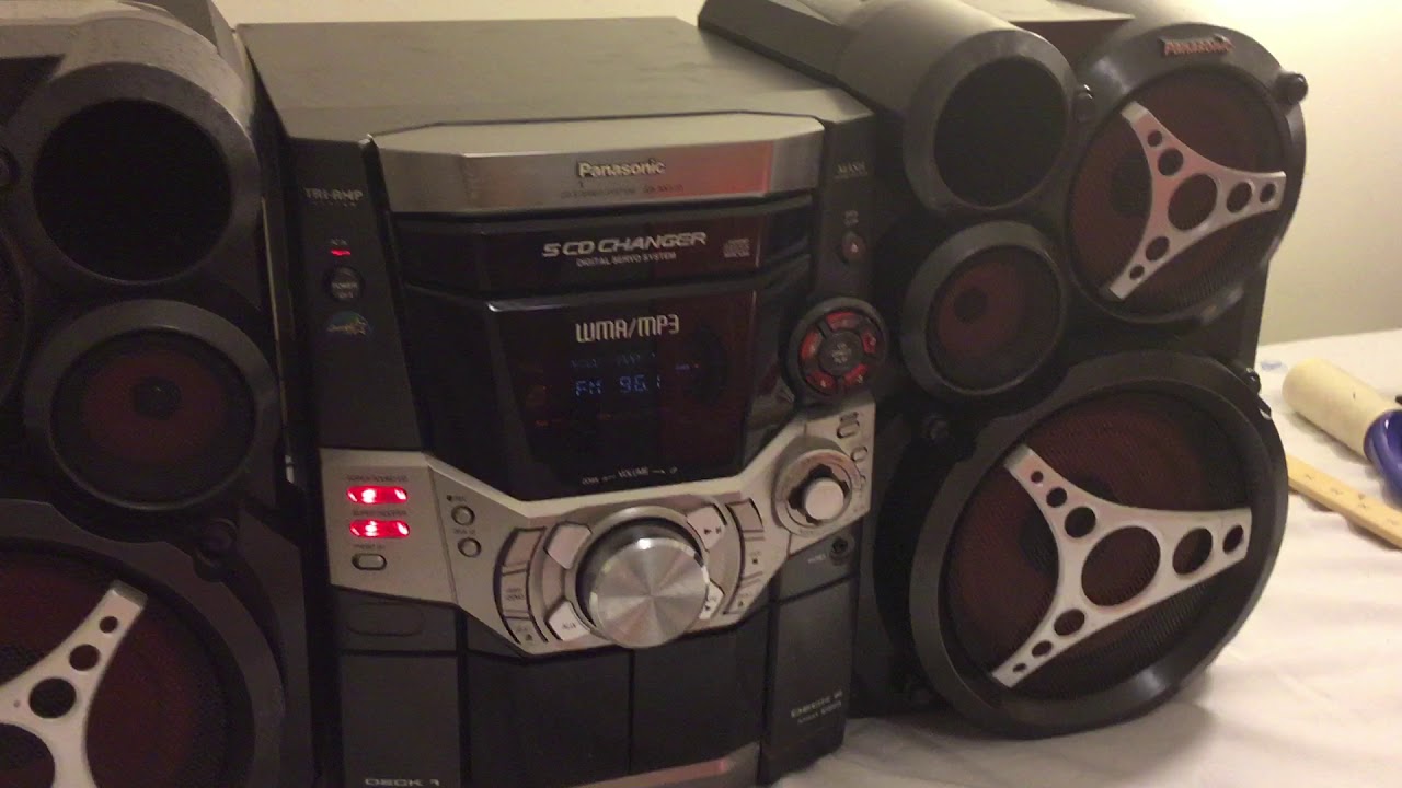 Panasonic Sa-ak510 360-watts Tri Amp 5-cd Changer Cassette Mp3 WMA Shelf System