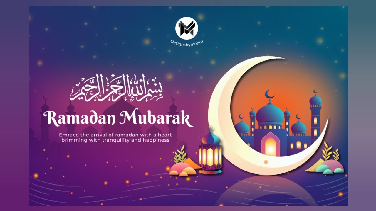 Ramadan Banner in illustrator. &lrm;⁨@Designsbymehru⁩&nbsp;  