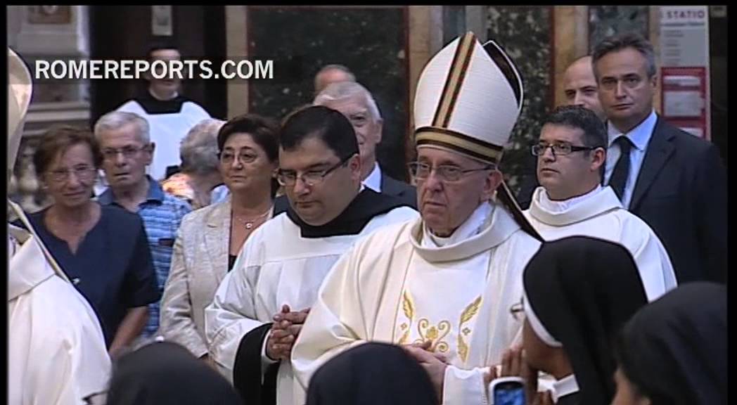 Pope opens Augustinians' Chapter General with Mass at St. Augustine Basilica in Rome
