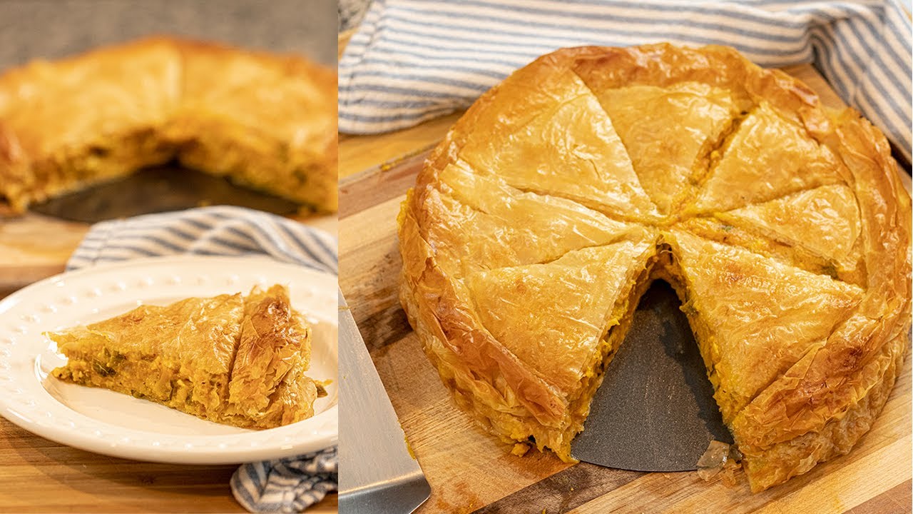 Greek Pumpkin Tart with Feta & Phyllo