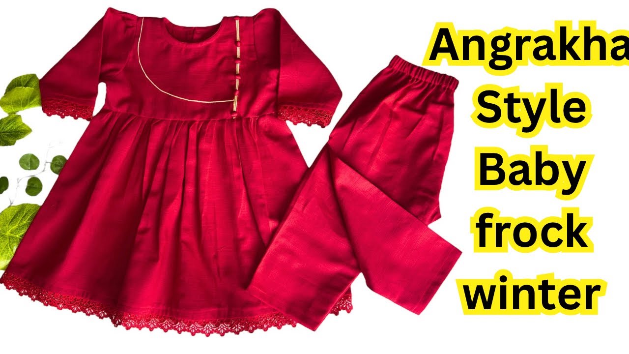 Beautiful Angrakha Baby Frock Cutting and Stitching || Winter Baby Dress Design ||