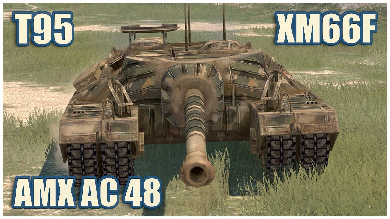 AMX AC mle. 48, T95 & XM66F • WoT Blitz Gameplay