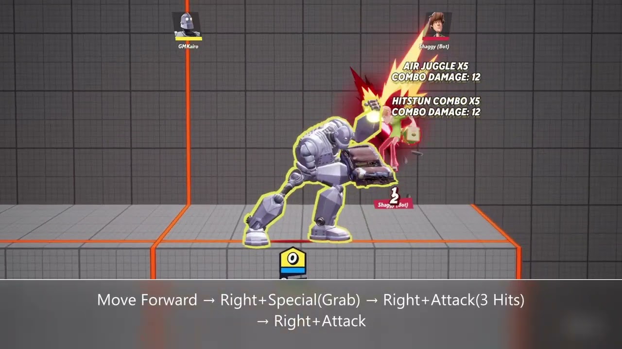 Iron Giant - Grab Side Attack [MultiVersus Combo]
