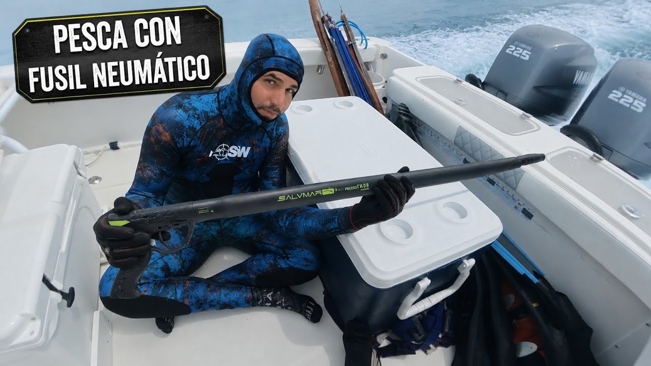 Pesca Submarina con Fusil Neumático, estrenando ALETAS Y FUSIL [Reef Rocket]