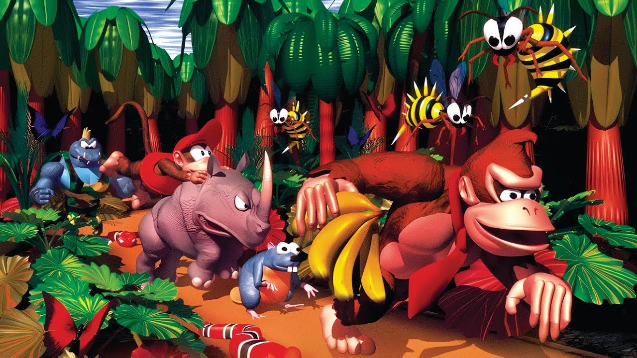BieelZera Jogando Donkey Kong Country 1 - O INÍCIO DE GAMEPLAY Classico deSuper Nintendo!