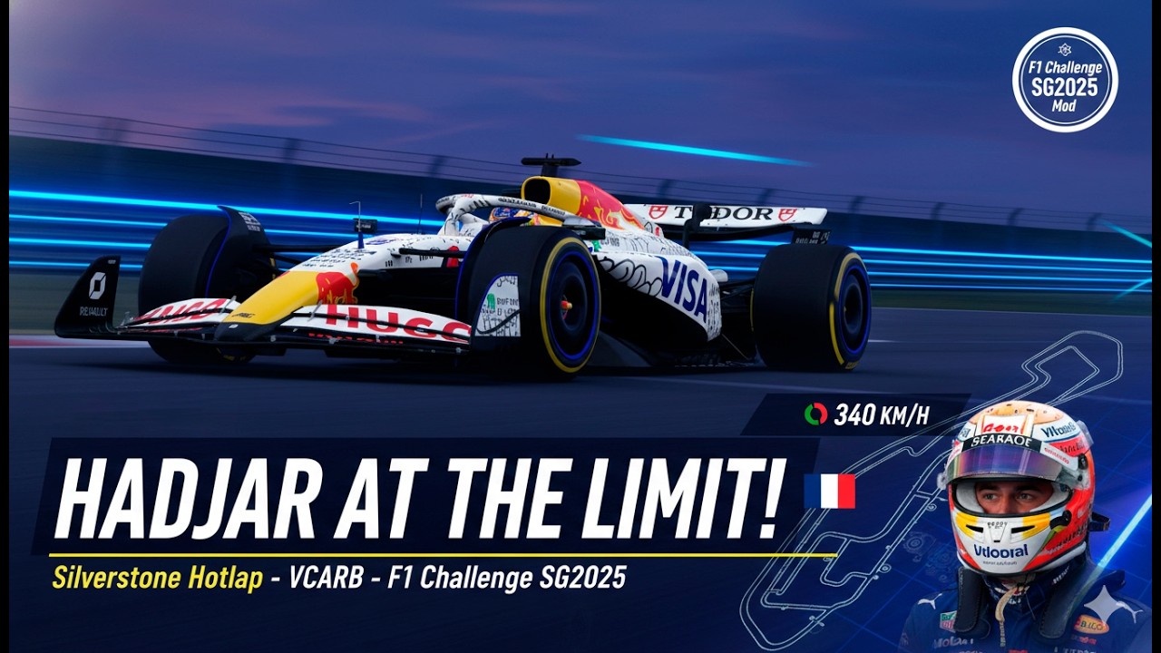 HADJAR VOANDO BAIXO! 🚀 Hotlap em Silverstone com a VCARB de Isack Hadjar [Mod SG2025]