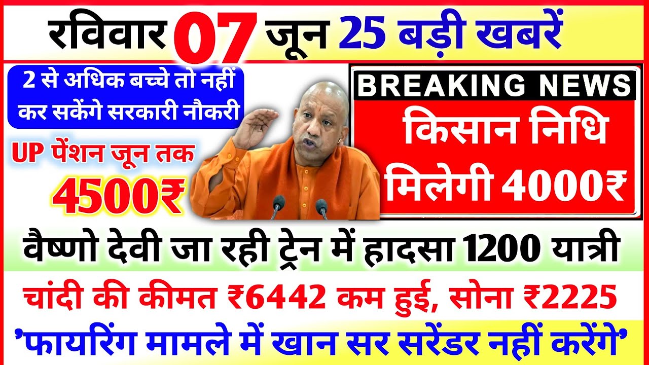 7 June 2026 Up News Uttar Pradesh Ki Taja Khabar Mukhya Samachar Yogi samachar Clean News UP