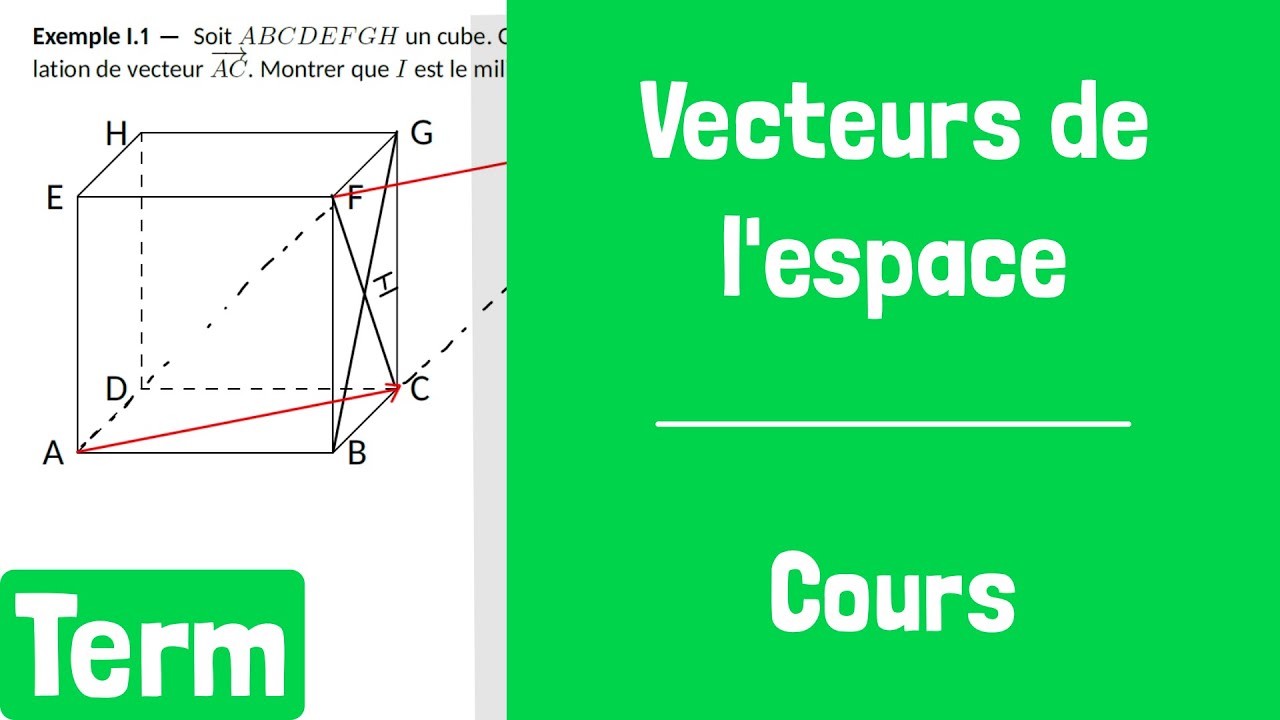 Cours : Vecteurs de l'espace