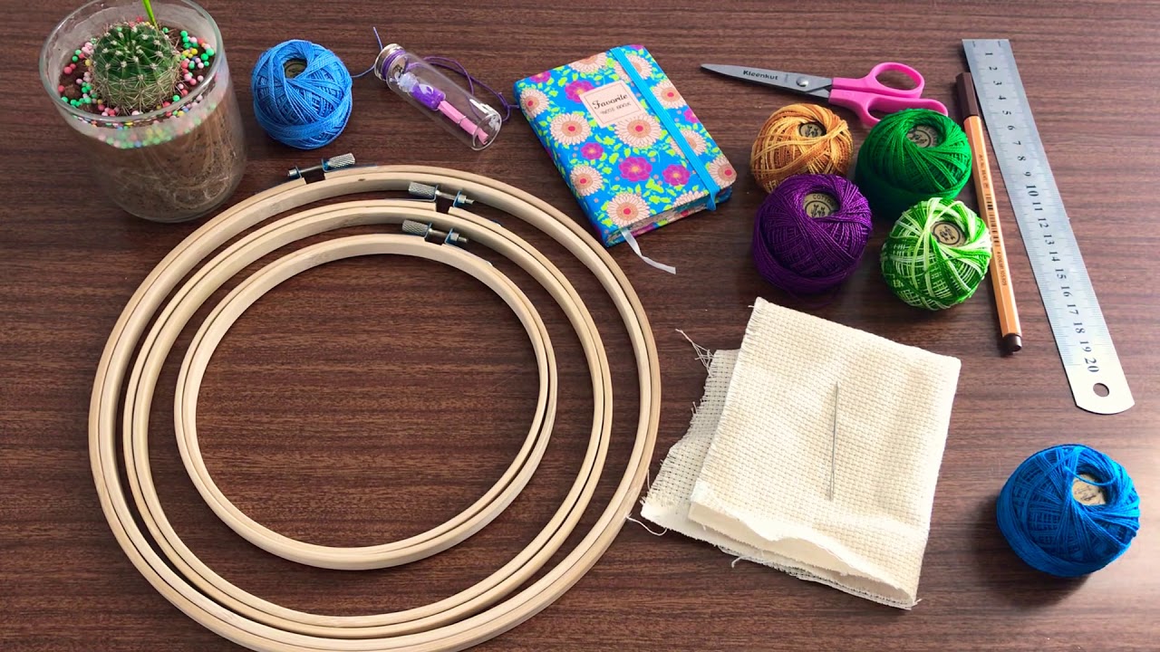 شرح عن أدوات التطريز فيديو تعريفي  Explanation of embroidery tools video definition انواع الخيوط