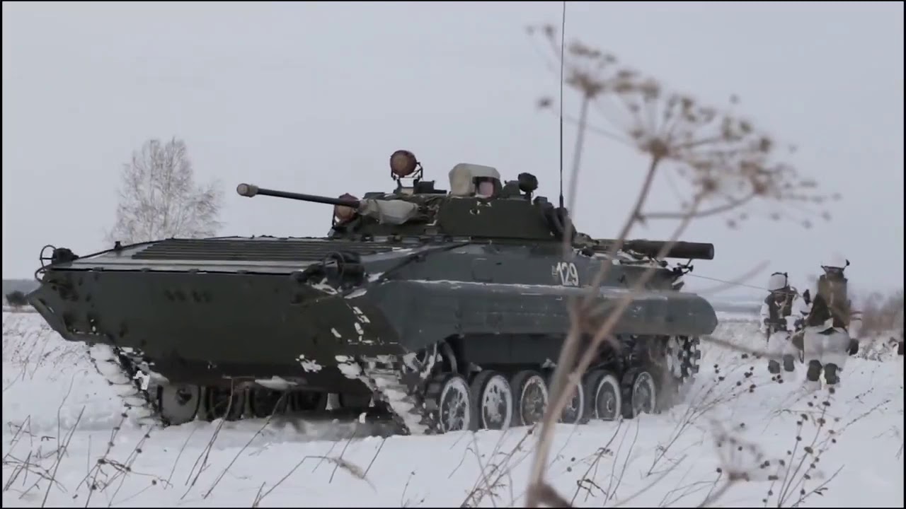 Russian military in winter exercise