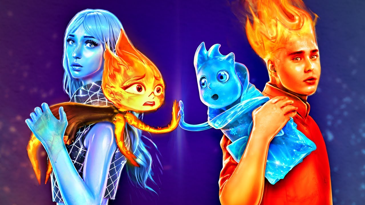 ¡Ember y Wade de ELEMENTOS Intercambian Elementos! ¡Fuego Contra Agua! ¡Mamá Contra Papá!