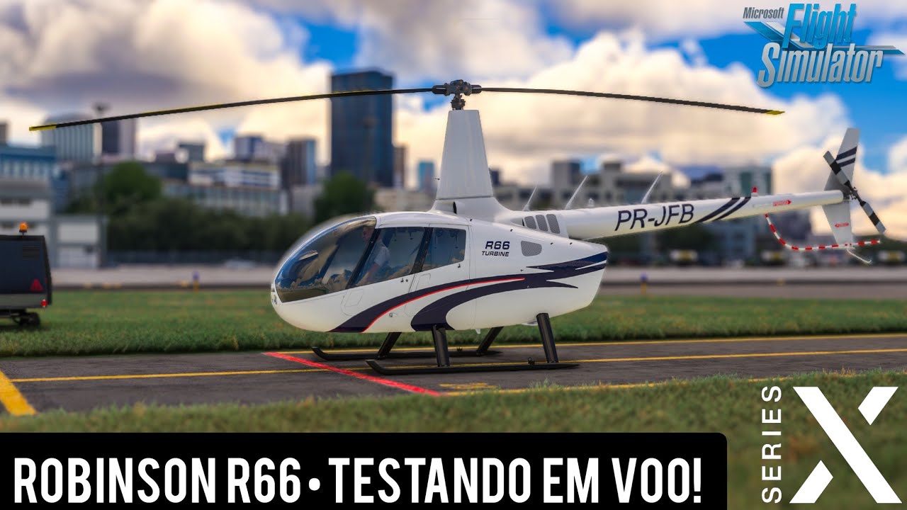 MSFS2020 Robinson R66 da Cowan Simulation • Testando em voo! (XBOX Series X)