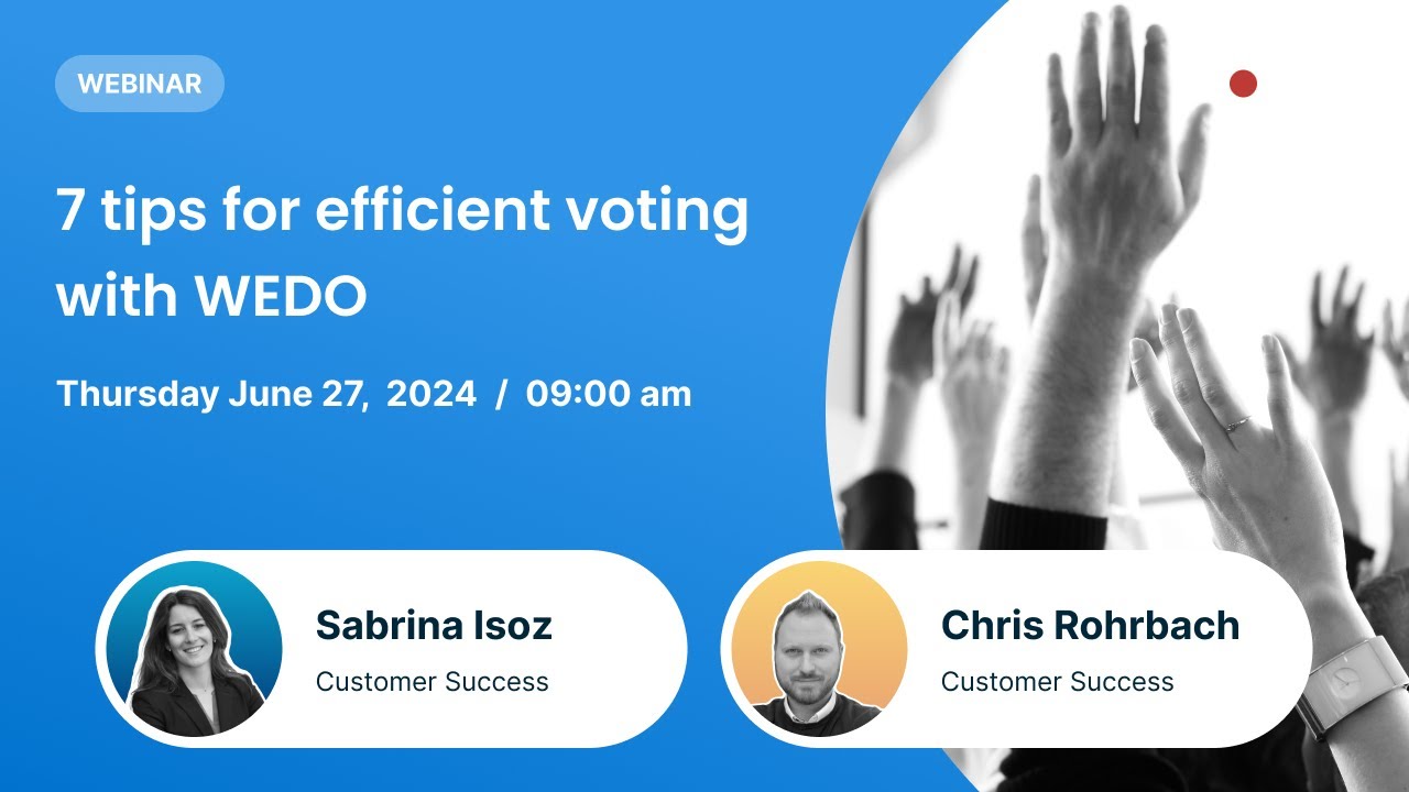 Webinar | 7 tips for efficient voting with WEDO